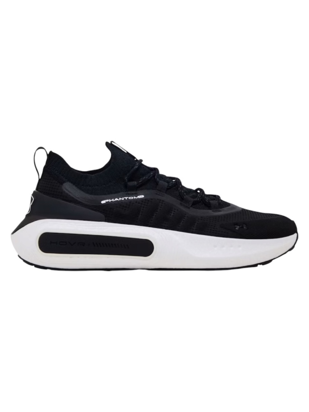 NWB-UNDER ARMOUR WOMEN PHANTHOM 4/ BLACK- WHITE / ATHLETIC SHOES / SIZE: 9